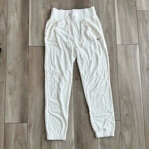 Nike White Textured Women's Joggers